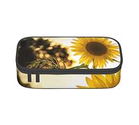Sunflowers - Estuche grande para lápices con cremallera, bolsa de almacenamiento de papelería, bonita impresión para niños y niñas, suministros escolares de oficina