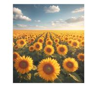 Sunflowers Field - Adhesivo magnético para lavavajillas, nevera, gabinete, electrodomésticos, decoración del hogar, cocina, 66.0 cm de alto x 58.9 cm de ancho