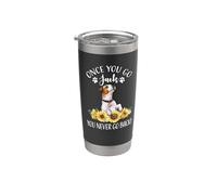 Sunflowers Once You Go Jack Never Back Jack Russell Terrier Vaso térmico de acero inoxidable de doble pared