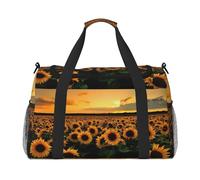 Sunflowers Sea Travel Duffel Bag - Bolsa de viaje grande, plegable, impermeable, para la playa, natación, piscina, deportes, gimnasio