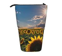 Sunflowers Sunlight - Estuche retráctil vertical para lápices, caja organizadora de oficina para adultos