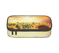 Sunflowers Sunset Sunlight Paisaje Gran Capacidad Estuche Organizador Multifonction Bolsa de Papelería, Para Medio High College