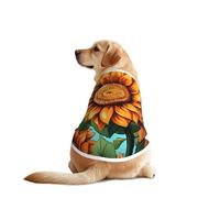 Sunflowers Under The Blue Sky - Camiseta de malla transpirable para perros grandes y medianos, perfecta para el uso diario y ocasiones especiales