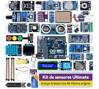 Sunfounder - Kit de sensores con Original Arduino Uno R4 Minima, Smart IoT y Basic Sensor Projects with Online Tutorials, Adecuado para Edad 8+ Beginners (Original Arduino Uno R4 Minima Included)