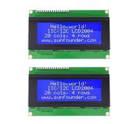 SUNFOUNDER LCD2004 Module with 3.3V Backlight Compatible with Arduino R3 Mega Raspberry Pi Display of 20x4 White Characters on Blue Background