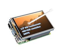 SunFounder Pantalla táctil IPS LCD SPI de 3,5 Pulgadas 480×320 con Stylus para Raspberry Pi 5/4B/Pironman 5/MAX, 50 FPS, 65K Colores, 40 Pines, Trixie, Ubuntu, Kali Linux, RetroPie
