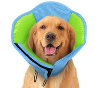 SUNFURA Cono de perro - Cono suave para que los perros dejen de lamer, alternativa al collar electrónico para mascotas después de la cirugía, collar de recuperación ajustable para mascotas para