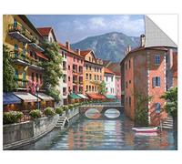 Sung Kim ''Apartments On The Canal'' Lienzo envuelto en galería, 24 x 32