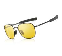 SUNGAIT Gafas de Sol Estilo Militar para Hombre Polarizadas Lentes con Marco de Metal A285QKYS-ES