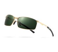 SUNGAIT Gafas de sol polarizadas ultraligeras para hombre, marco de metal rectangular con bisagra de resorte SGT559-JKML ES