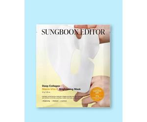 Sungboon Editor Mascarilla iluminadora de colágeno con niacinamida para el rostro Deep Collagen Niacin Vita C Brightening Mask - 37 g / 1 ud