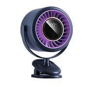 Sungive Mini ventilador con clip 2025-4000 mAh,motor sin escobillas,12h autonomía,6 velocidades,silencioso,LED,USB-C,rotación 360°,temporizador,portátil para escritorio,camping,casa,Azul