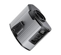 Sungive Ventilador 3 en 1 (cintura/manual/escritorio), batería 12000mAh, 10 velocidades, pantalla LED, carga rápida USB-C,silencioso, correa, muestra viento/batería, interior y exterior.(Gris)