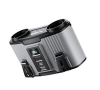 Sungive ventilador de cintura con batería de 24000mAh, 2 salidas USB, 10 niveles inteligentes, diseño ultra silencioso (hasta 80h), clips giratorios dobles, carga rápida USB-A y Type-C.(Gris)