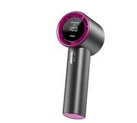 Sungive ventilador portátil/de escritorio alto rendimiento con turbina,4000mAh,6 niveles de velocidad,carga USB/Type-C,pantalla digital,diseño anti-enredos,con cordón incluido,Rojo rosado