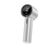 Sungive ventilador portátil/de escritorio de alto rendimiento con turbina,4000mAh,6 niveles de velocidad ajustables,carga USB/Type-C,pantalla digital,diseño anti-enredos,con cordón incluido,Blanco