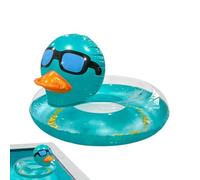 Sunglasses Duck Inflatable Swim Ring - PVC 91x59cm 550g Yellow Gold Blue - Pool Float For Kids Adults Beach Party Vacation - Novelty Duck Ride On