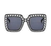 Sunglasses Genérico con pedrería - for Style | Gradient Rhinestone Sunglasses Featuring Glitter Square Frames, Perfect | Sunglasśes for Women Fōr Outdoor and Fashion Use, Negro , Se référer au