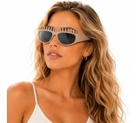 Sunglasses Headband as Actual Sunglass, 2-In-1 Tortoiseshell Headband Sunglasses for Women Outdoor, Y2K Non-slip Hairband, Summer Hair Accessories for All Hair Types (Brown)