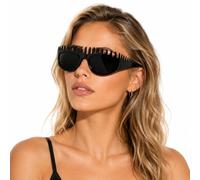 Sunglasses Headband as Actual Sunglass, 2-In-1 Tortoiseshell Headband Sunglasses for Women Outdoor, Y2K Non-slip Hairband, Summer Hair Accessories for All Hair Types (Black)
