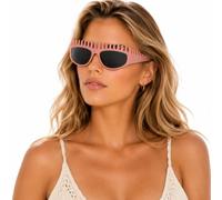 Sunglasses Headband as Actual Sunglass, 2-In-1 Tortoiseshell Headband Sunglasses for Women Outdoor, Y2K Non-slip Hairband, Summer Hair Accessories for All Hair Types (Pink)
