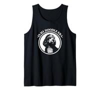 Sunglasses In My Doodle Era Logo Bernedoodle Dog Camiseta sin Mangas
