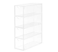Sunglasses Organizer Acrylic - 4-Layer Eyewear Storage Display Box | Clear Tabletop Glasses Holder Case | Sunglass Collection Organizer For Eyeglasses, Jewelry, Watches And Accessories | Space Saving