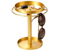Sunglasses Organizer Stand | 360 Degree Rotation Quick Access With Tray | Providing A Daily Tidying Solution With Tool-free Quick Assembly. The Effortless Glasses Suspending Access Allows Smooth