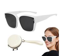 Sunglasses Over Glasses Women, UV Protection Folding Sunglasses, Lightweight Polarized Eyewear For Travel Sports Biking Hiking Fishing, Outdoor Accessory For Beach Driving Shield Use, 5.51x2.28 inch