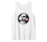 Sunglasses & Pink Bubble Gum Girls Standard Poodle Dog Lover Camiseta sin Mangas