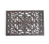 Sungmor Salvamanteles rectangulares de hierro fundido, salvamanteles de metal para ollas y sartenes calientes, salvamanteles de madera rústica resistente, soporte decorativo para encimera de cocina y