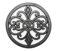 Sungmor Salvamanteles redondos de metal de hierro fundido resistente, resistentes al óxido, soportes para sartenes calientes o teteras, decoración de cocina o mesa de comedor