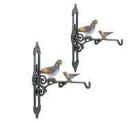 Sungmor, Soporte colgante resistente de hierro fundido de 25,5 cm de profundidad, ganchos decorativos de jardín para plantas, cestas colgantes, macetas de flores, comedero de pájaros, campanillas de