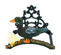 Sungmor Soporte para manguera de jardín de servicio pesado Percha para manguera de agua de hierro fundido - Soporte colgante para manguera montado en la pared decorativo