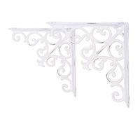 Sungmor Soportes para estantes de hierro fundido, soportes para montaje en pared, resistentes y robustos 90 ° en ángulo recto 4.7" - soporte de esquina sólido y decorativo soporte de ángulo de junta