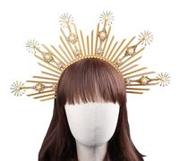 SunGoddess - Diadema para novia, diadema para boda, novia, ducha, aro para el pelo femenino, elegante tocado de iglesia, diadema de fiesta