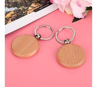 SUNGOOYUE 10 Piezas Llavero de Madera Llaveros de Madera de Haya 4 CM 5 X 3 CM Etiquetas de en Blanco Lijadas para Llaveros de Bricolaje Decoración de Bolsas Fabricación de Joyas Usuarios