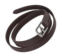 SUNGOOYUE 2 Piezas de Silla Ecuestre con Correas de Estribo Cojear Correas para Montar el Caballo de Alojamiento con Pieles con Hebillas de Acero Inoxidable para Equipos de Equitación (Marron Oscuro)