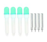 SUNGOOYUE 4 Uds, Barras Luminosas de Pesca, Flotador de Pesca Nocturna de Alta Visibilidad, Luz Trasera, Flotadores de Caña de Pescar, Barra Luminosa LED con Baterías para Pesca Nocturna