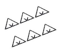 SUNGOOYUE 6 Piezas Posicionamiento de Billar Billiard Triangle Sticker Chino Black 8 Ball Posicioning Hoja de Adhesivo Duradero para Clubes Reuniones Caseras