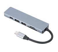 SUNGOOYUE Adaptador de Concentrador USB C 6 en 1 con 4K, PD de 100 W, USB 3.0, Tarjeta de Memoria, Ethernet para Computadora Portátil DELL