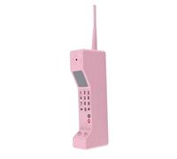 SUNGOOYUE Adorno Retro para Teléfono Celular, Accesorio para Teléfono de Ladrillo Vintage de los Años 80 y 90 para Decoración del Hogar Decoración de Escenario de Fiesta, Material de Hierro (Rosado)