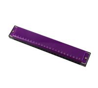 SUNGOOYUE Armónica Profesional, Llave de la Armónica C 24 Hole, Adecuada para el Maestro de Estudiantes de Música Principiante, ABS de Metal, 175 * 29 * 21 Mm (PURPLE)