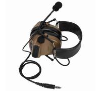 SUNGOOYUE Auriculares Militares, Auriculares con Reducción Activa de Ruido con Captación de Sonido con PTT U94 de Alta Resistencia y Orejeras de Silicona, para Walkie Talkies T5428 6200C T80 (Gris