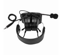 SUNGOOYUE Auriculares Militares, Auriculares con Reducción Activa de Ruido con Captación de Sonido con PTT U94 de Alta Resistencia y Orejeras de Silicona, para Walkie Talkies T5428 6200C T80 (Black)