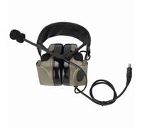 SUNGOOYUE Auriculares Militares, Auriculares con Reducción Activa de Ruido con Captación de Sonido con PTT U94 de Alta Resistencia y Orejeras de Silicona, para Walkie Talkies T5428 6200C T80 (DE