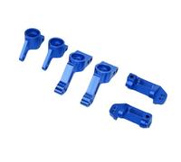 SUNGOOYUE Bloques de Dirección Delanteros para Coche RC, Bloques de Ruedas, Soportes de Eje Trasero, Kit de 2 Piezas de Aleación de Aluminio de Repuesto para Traxxas Slash 2WD (Blue)
