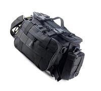 SUNGOOYUE Bolsa de Packle de Pesca Bolsa de Cintura con Divisor Extraíble Múltiples Bolsillos Molle para Accesorios de Pesca Pescadores Al Aire (Black)