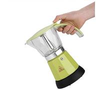 SUNGOOYUE Cafetero de Cafetera Desmontable de Olla Moka Eléctrica 480W para Uso Doméstico de 300 Ml/6 Tazas de Aleación de Aluminio en la Estufa, Claramente Aplicable a los Amantes del café (GREEN)