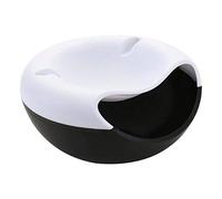 SUNGOOYUE Caja de Almacenamiento para Refrigerios y Dulces Frutero de Doble Capa de PP 20 X 11 Cm con Ranura para Soporte para Teléfono Bandeja de Desecho para Semillas de Frutas, Nueces, Dulces,
